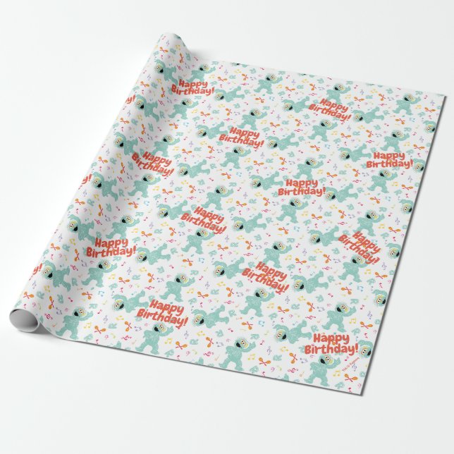 Sesamstraße | Rosita Music Scribble Pattern Geschenkpapier (Ungerollt)