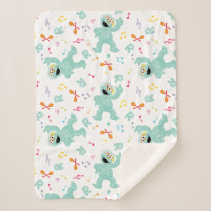 Sesamstraße Rosita Music Scribble Pattern Sherpadecke