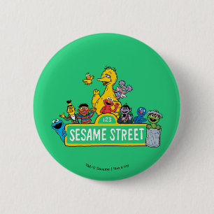 Sesamstraße Rund um das Sesamstraße-Zeichen Button