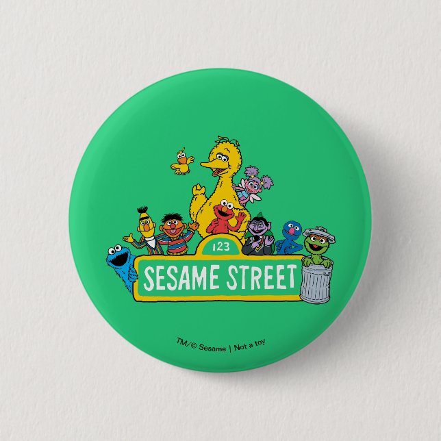 Sesamstraße | Rund um das Sesamstraße-Zeichen Button (Vorderseite)