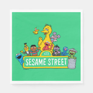 Sesamstraße   Rund um das Sesamstraße-Zeichen Serviette