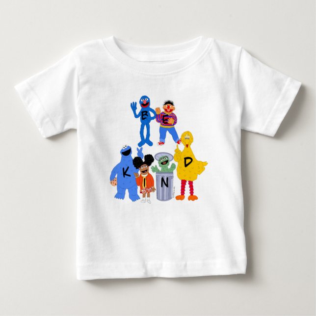 Sesamstraße | Seien Sie freundlich - Gebärdensprac Baby T-shirt (Vorderseite)