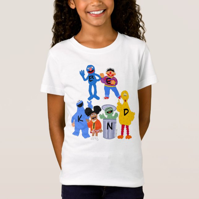 Sesamstraße | Seien Sie freundlich - Gebärdensprac T-Shirt (Vorderseite)