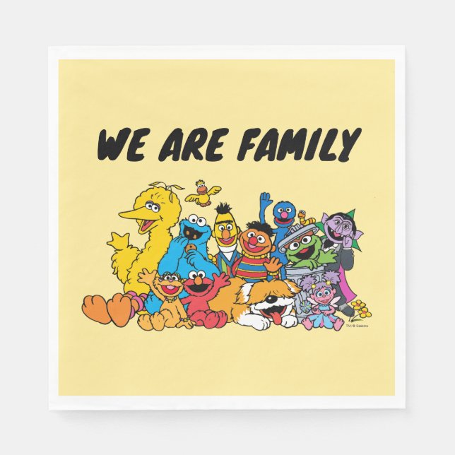 Sesamstraße | Sesame Pals Group Portrait Serviette (Vorderseite)