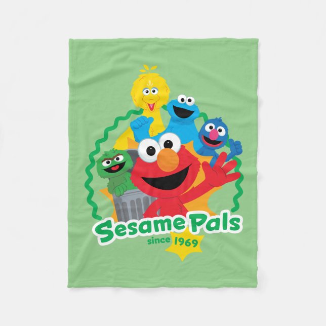 Sesamstraße | Sesame Pals seit 1969 Fleecedecke (Vorderseite)