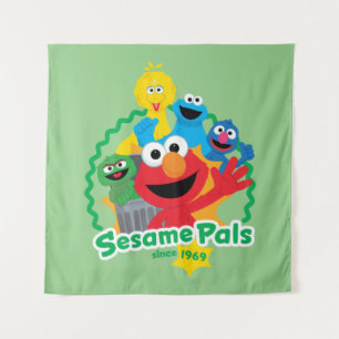 Sesamstraße   Sesame Pals seit 1969 Wandteppich
