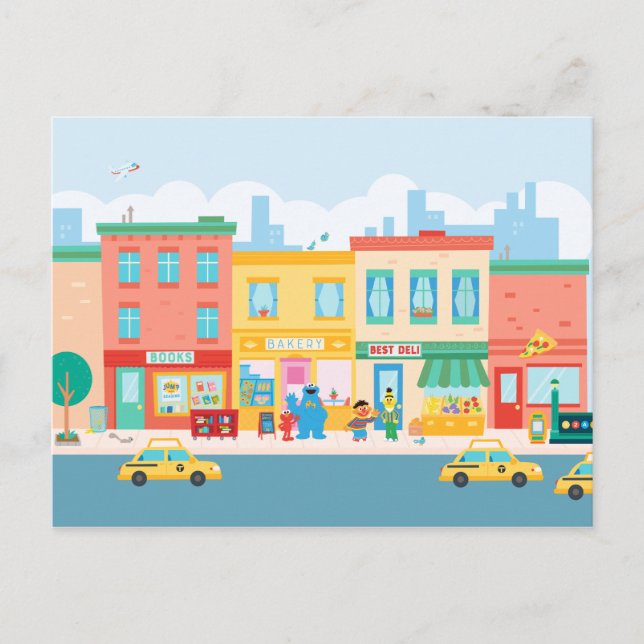 Sesamstraße | Sesamstraße Szene Postkarte (Vorderseite)