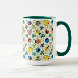 Sesamstraße St. Patrick's Day Pattern Tasse