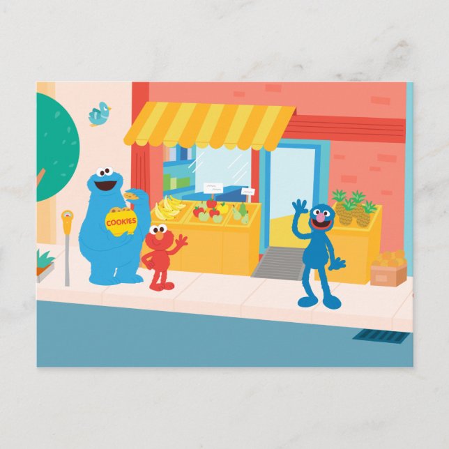 Sesamstraße | Street Scene Postkarte (Vorderseite)