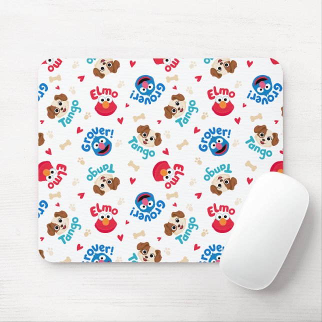 Sesamstraße | Tango, Elmo & Grover Muster Mousepad (Mit Mouse)