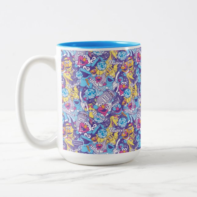 Sesamstraße| Tanzmuster Zweifarbige Tasse (Links)