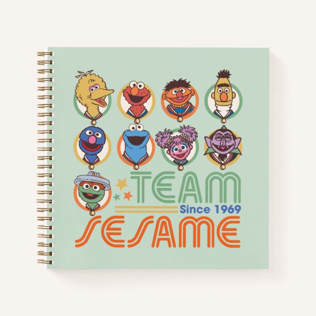 Sesamstraße | Team Sesame Seit 1969 Notizbuch (Vorderseite)