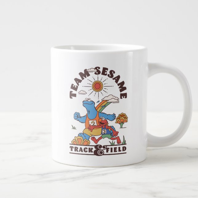 Sesamstraße | Team Sesame Track & Field Jumbo-Tasse (Rechts)