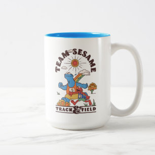 Sesamstraße   Team Sesame Track & Field Zweifarbige Tasse