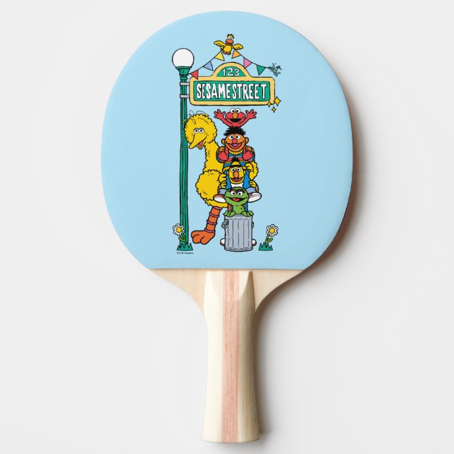 Sesamstraße | Unter dem Sesamstraße-Zeichen Tischtennis Schläger (Vorderseite)