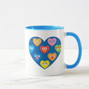 Sesamstraße Valentinsherzen Muster Tasse