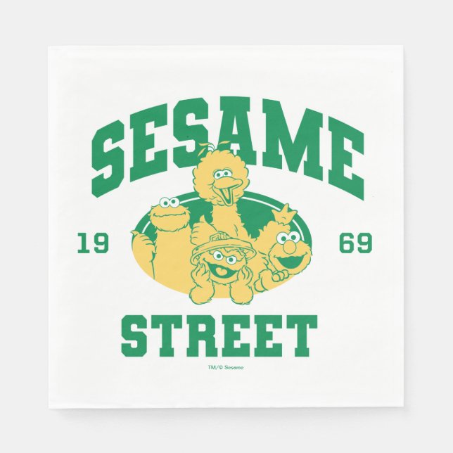 Sesamstraße | Vintag 1969 Serviette (Vorderseite)