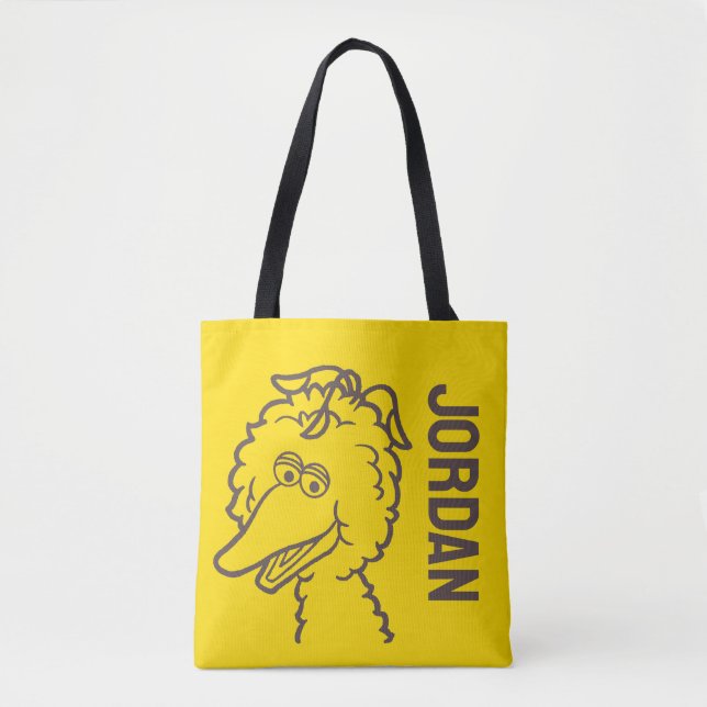 Sesamstraße | Vogel | Name hinzufügen Tasche (Vorderseite)