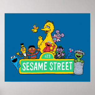 Sesamstraße Vollfarbige Pals Poster