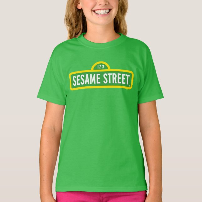 Sesamstraße | Vollfarbiges Logo T-Shirt (Vorderseite)