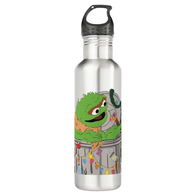 Sesamstraße | Weihnachts-Oscar der Grouch Edelstahlflasche (Vorderseite)
