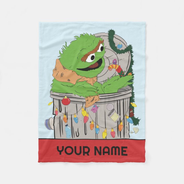 Sesamstraße | Weihnachts-Oscar der Grouch Fleecedecke (Vorderseite)