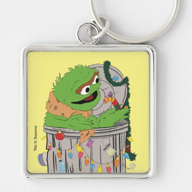 Sesamstraße | Weihnachts-Oscar der Grouch Schlüsselanhänger (Vorne)
