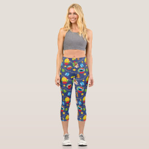Sesamstraße Weihnachtsmuster Capri Leggings