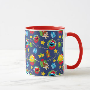 Sesamstraße Weihnachtsmuster Tasse