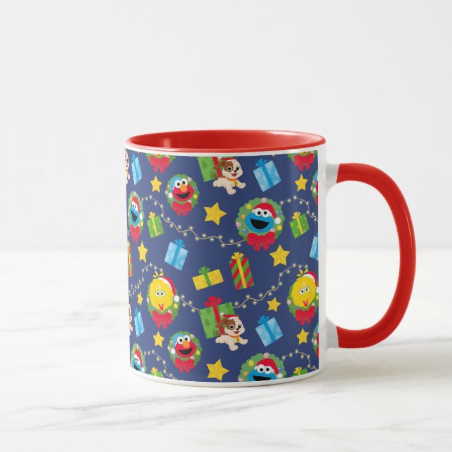 Sesamstraße Weihnachtsmuster Tasse (Rechts)