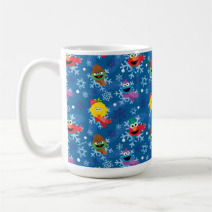 Sesamstraße Winter-Schneeflocken-Muster Kaffeetasse