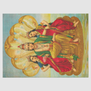 Sesha Narayana, König von Nagas von Raja Ravi Varm Seidenpapier