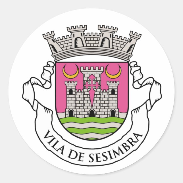 Sesimbra-Wappen - PORTUGAL Runder Aufkleber (Vorderseite)