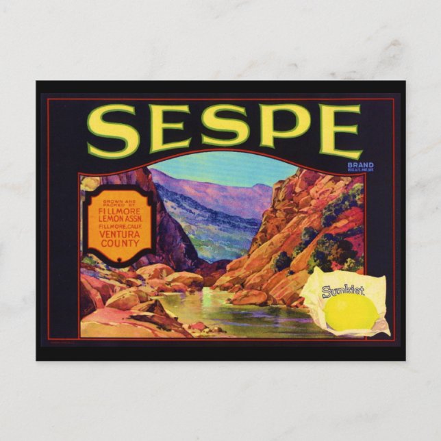 Sespe Lemons Postkarte (Vorderseite)