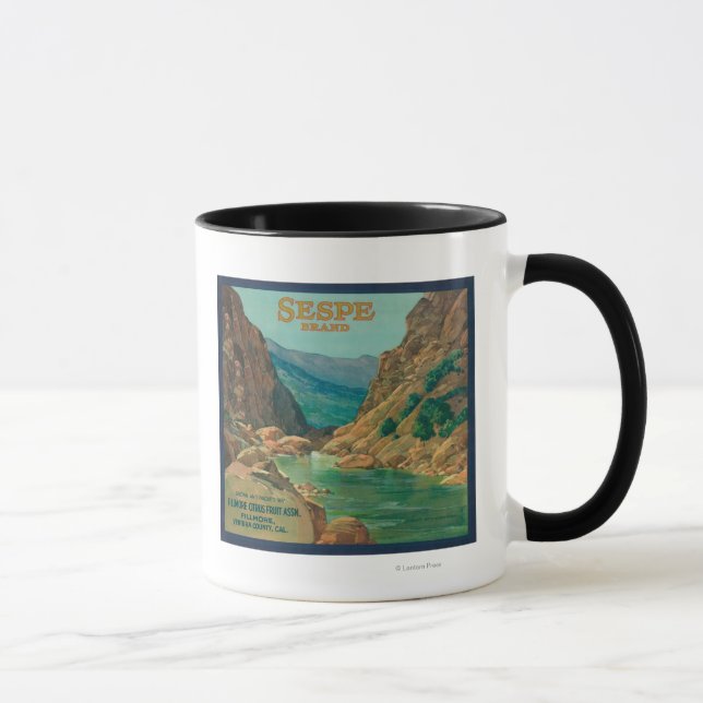 Sespe Orange LabelFillmore, CA Tasse (Rechts)