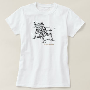Sessel Adirondak am Strand T-Shirt