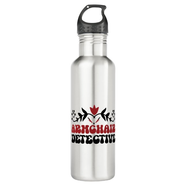 Sessel Detektiv Edelstahlflasche (Vorderseite)