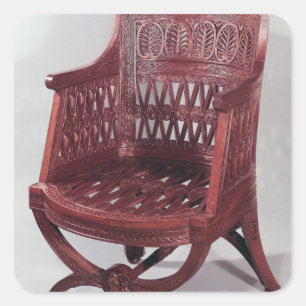 Sessel im Stil Louis XVI Quadratischer Aufkleber