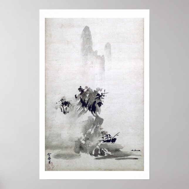 Sesshu Toyo Haboku-Sansui Landschaftsposter Poster (Vorne)