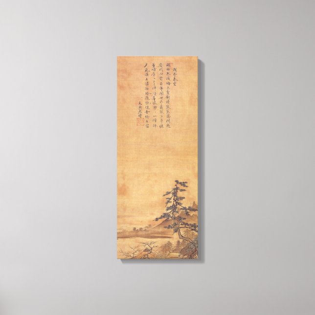 Sesshu Toyo Landschaft der vier Jahreszeiten - Frü Leinwanddruck (Vorderseite)