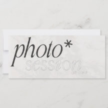 Session photo Carte cadeau, certificat de photogra