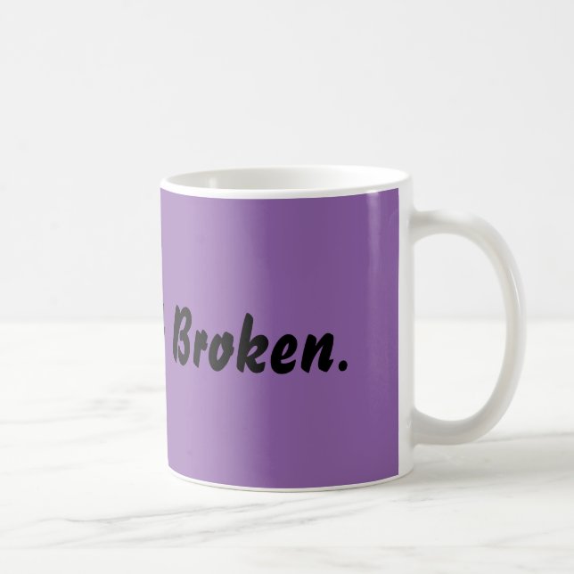 S'est cassé, tasse de café non cassée de citation (Droite)