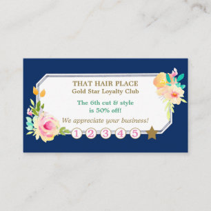 S'est levée la carte florale de fidélité de sal