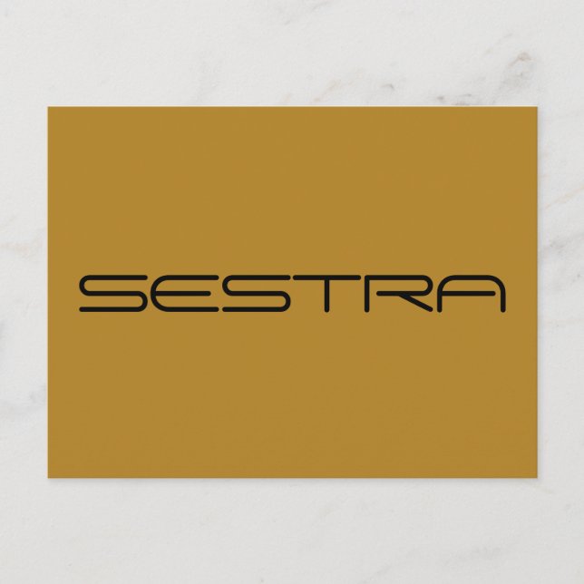 SESTRA aus orphanischem schwarzen, geometrischen S Postkarte (Vorderseite)