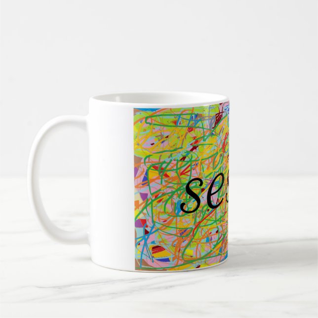 Sestra vom tvshowOrphan Schwarzen, abstrakte Kunst Kaffeetasse (Links)