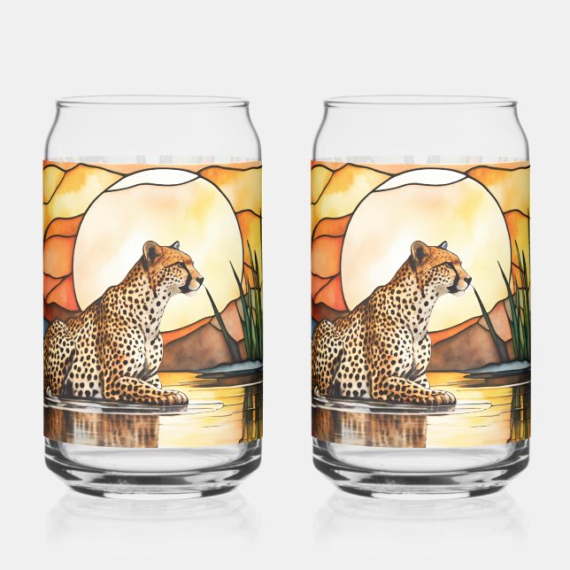 Set 0f 2 en verre teetah (Gauche)