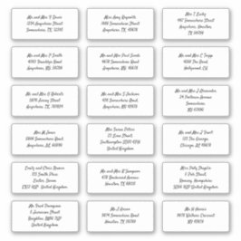Set 18 Anschrift des Empfängers Aufkleber