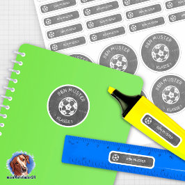 Set - 26 Namensaufkleber Fußball Tafel | Aufkleber