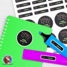 Set - 26 Namensaufkleber Spielecontroller |