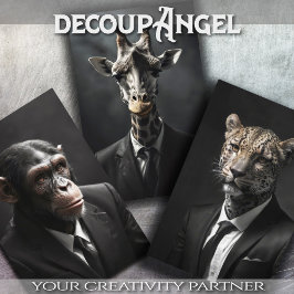 Set 3 - The Beast of Business - Decoupage - Geschenkpapier Set